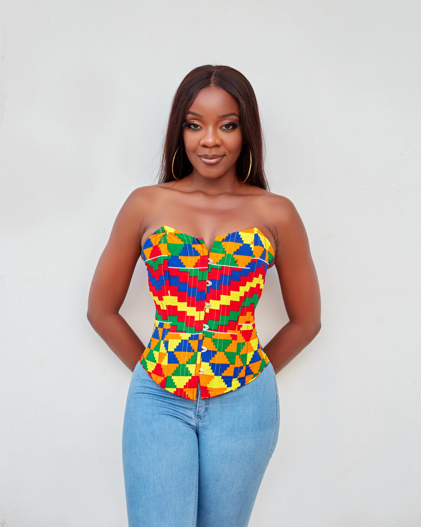 Adepa kente corset