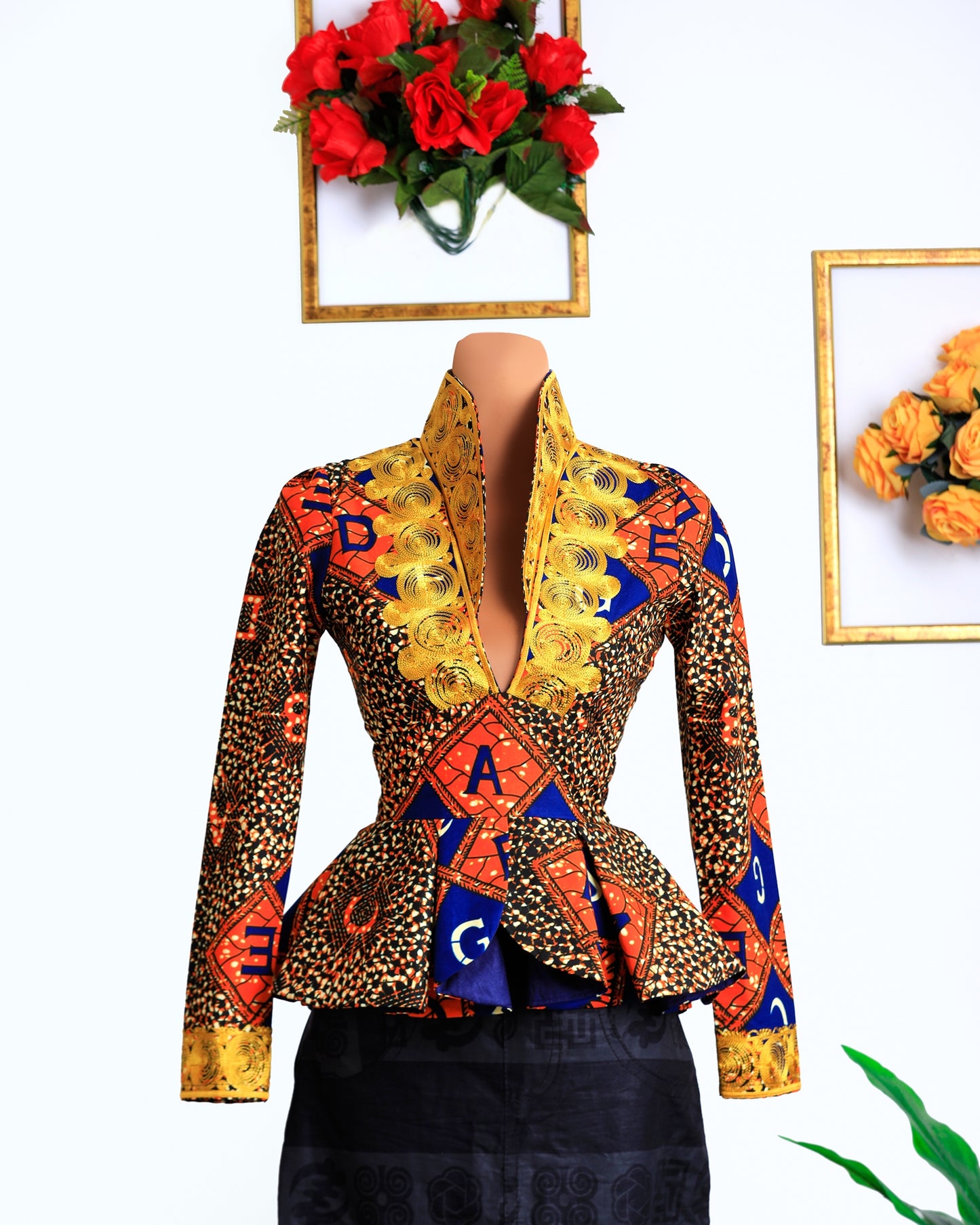 Sansa Embroidered Peplum Blouse