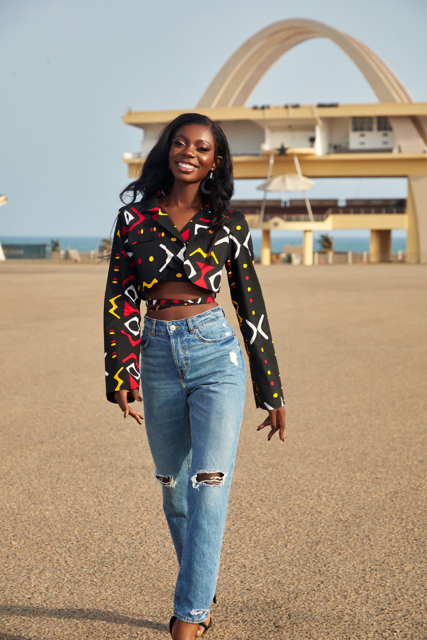 Phoenix Cropped Wrap Jacket